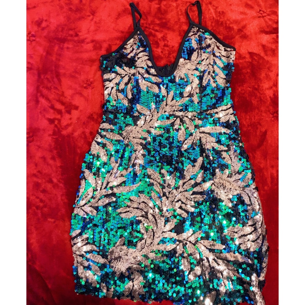 Multicolored sequin dress